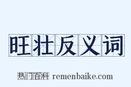 旺壮反义词是什么意思的图片